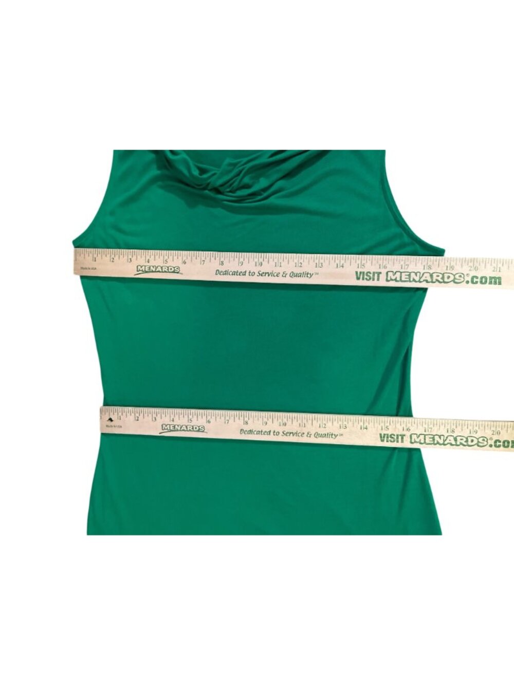 Banana Republic Green Drape Neck Sleeveless Top Women's L Used - Picture 7 of 12